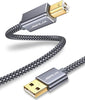 JSAUX USB 2.0 Type A Male to Type B Male Printer Cable (6.6 Ft)