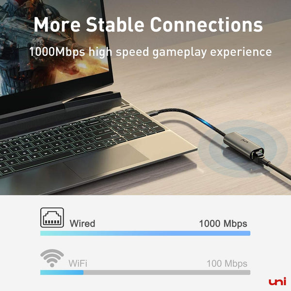 Uni USB C to Ethernet Adapter