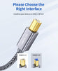 JSAUX USB 2.0 Type A Male to Type B Male Printer Cable (6.6 Ft)