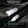 FIBBR Fiber Optic USB Type A 3.0 Male to Female Active Extension Cable (50Ft)