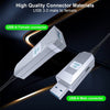 FIBBR Fiber Optic USB Type A 3.0 Male to Female Active Extension Cable (50Ft)