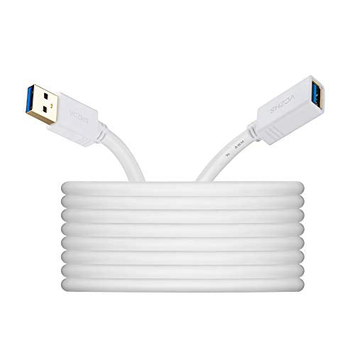 Short USB Extension Cable 1ft, VCZHS USB 3.0 Extension Cable USB3.0 Cable A Male to A Female for Rentendo Switch,USB Flash Drive, Card Reader, Hard Drive, Keyboard,Playstation, Xbox, Printer, Camera
