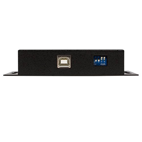 StarTech.com 1 Port Metal Industrial USB to RS422/RS485 Serial Adapter w/ Isolation (ICUSB422IS) Black