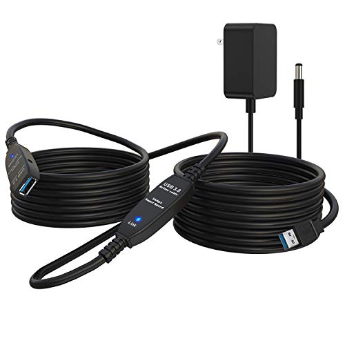 USB Extension Cable 25 ft, VCZHS Active USB 3.0 Extension Cable 25 Feet USB 3.0 Active Repeater Cable Built-in Signal Booster Chipsets
