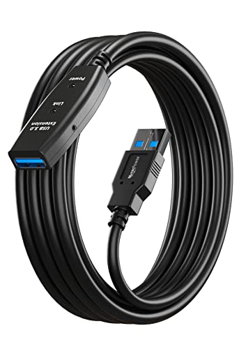 MutecPower 50 Feet Active USB Extension Cable 2.0 Male to Female with 2 Extension chipsets Signal Booster - Active Extension/Repeater Cord 15 Meters / 50 Feet