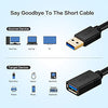 Short USB Extension Cable 1ft, VCZHS USB 3.0 Extension Cable USB3.0 Cable A Male to A Female for Rentendo Switch,USB Flash Drive, Card Reader, Hard Drive, Keyboard,Playstation, Xbox, Printer, Camera