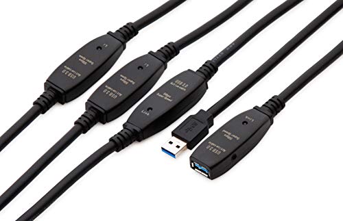 MutecPower 50 Feet Active USB Extension Cable 2.0 Male to Female with 2 Extension chipsets Signal Booster - Active Extension/Repeater Cord 15 Meters / 50 Feet