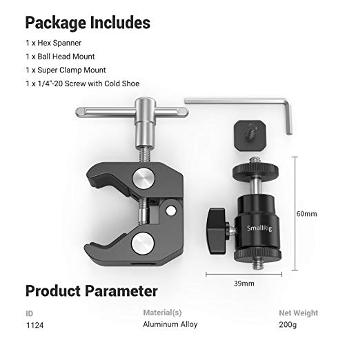 1/4 inch Ball Head Adapter with Clamp