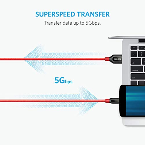 Anker USB C Cable, PowerLine+ USB-C to USB 3.0 cable (3ft), High Durability, for Samsung Galaxy Note 8, S8, S8+, S9, S10, Sony XZ, LG V20 G5 G6, HTC 10, Xiaomi 5 and More. Laptop