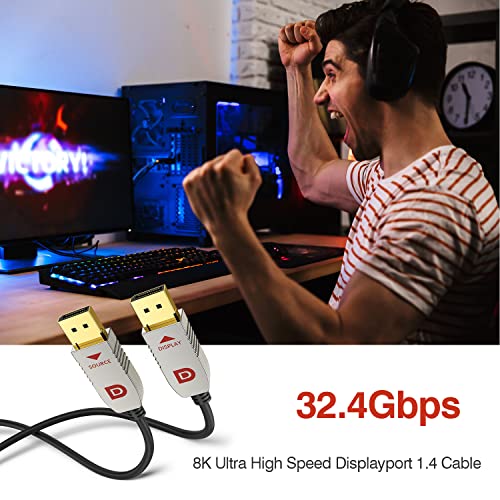 8K DisplayPort 1.4 (male to male) cable 33 feet