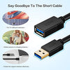 Short USB Extension Cable 1ft, VCZHS USB 3.0 Extension Cable USB3.0 Cable A Male to A Female for Rentendo Switch,USB Flash Drive, Card Reader, Hard Drive, Keyboard,Playstation, Xbox, Printer, Camera